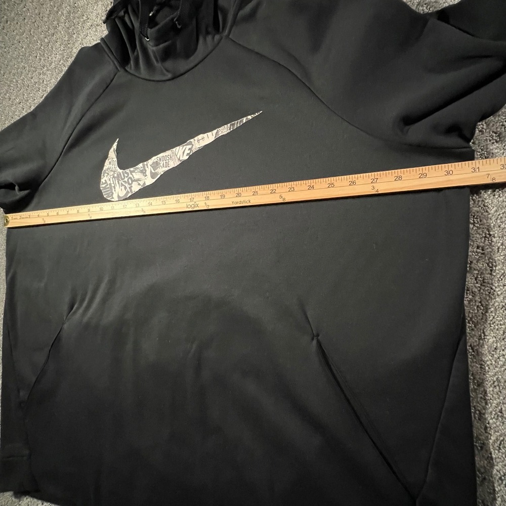 Nike Hoodie Men 4XL Black Dri-FIT Graphic Swoosh Pullover Athletic Sweatshirt - Picture 6 of 9